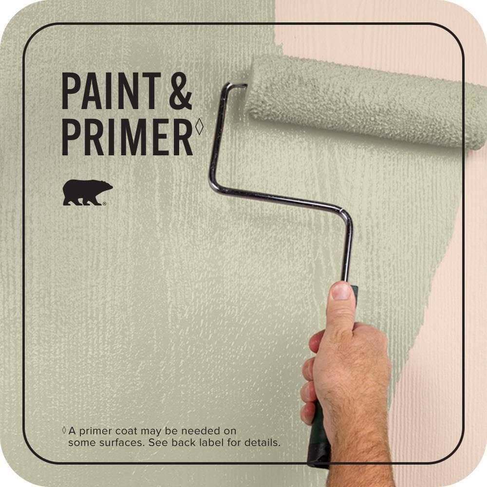 BEHR PREMIUM PLUS 1 gal. #PPU9-18 Cilantro Cream Flat Exterior Paint & Primer (3)
