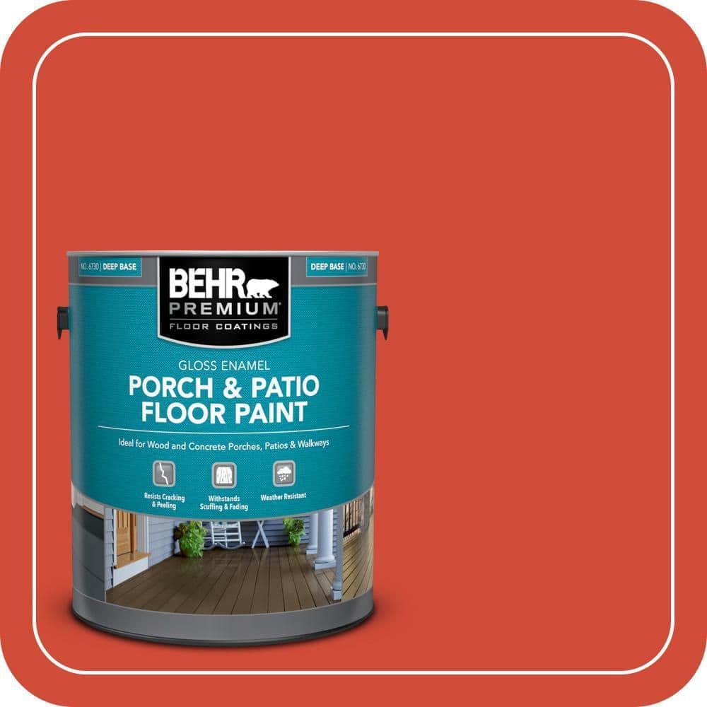 BEHR PREMIUM 1 gal. #S-G-190 Red Hot Gloss Enamel Interior/Exterior Porch and Patio Floor Paint