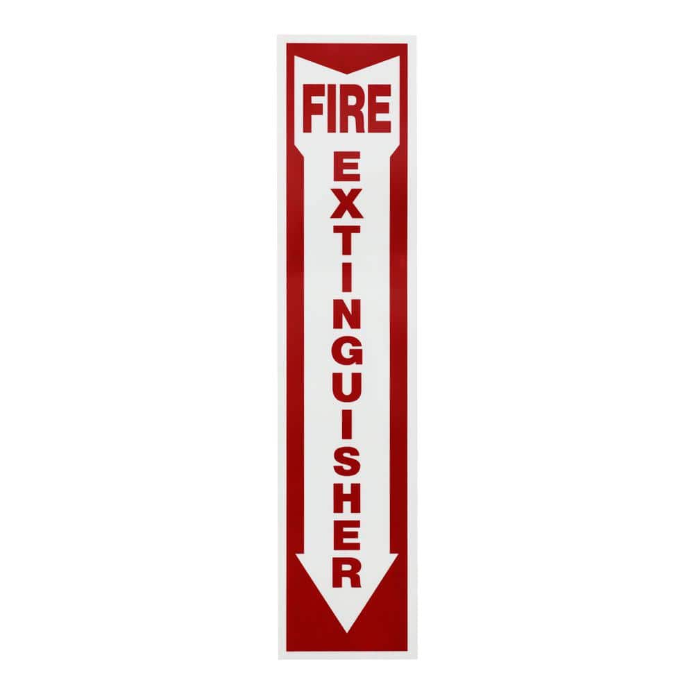 Everbilt 4 in. x 18 in. Glow-in-the-Dark Fire Extinguisher Sign