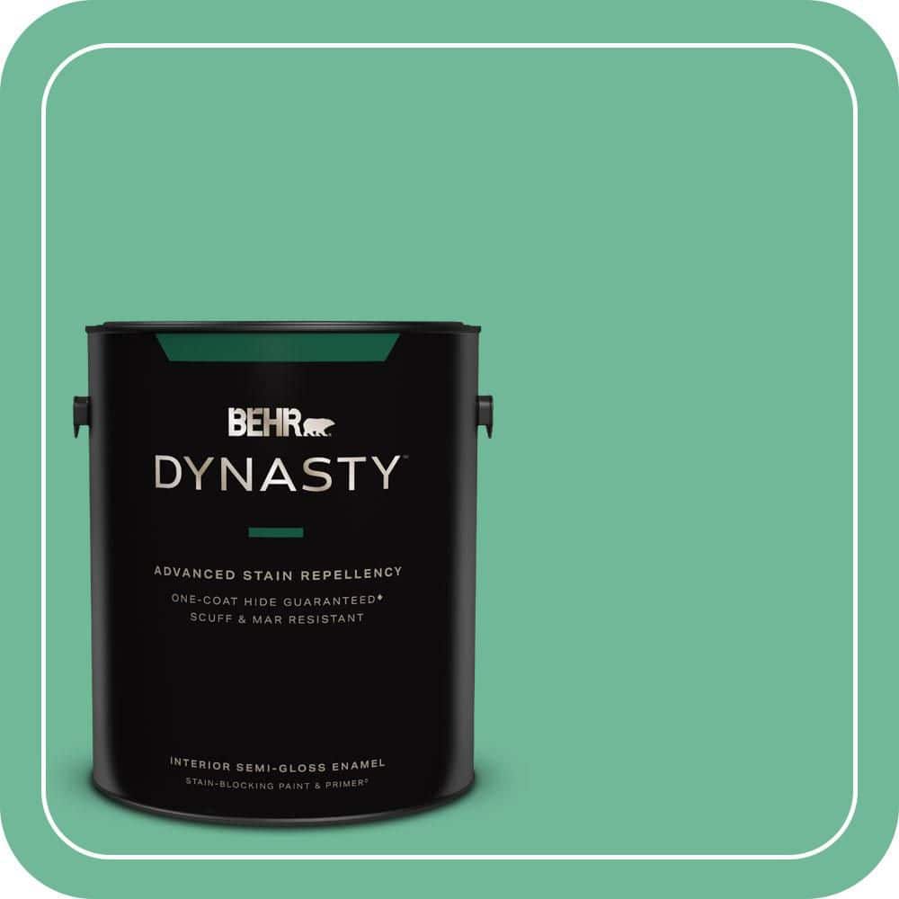 BEHR DYNASTY 1 gal. #MQ6-41 Farmers Market One-Coat Hide Semi-Gloss Enamel Interior Stain-Blocking Paint & Primer