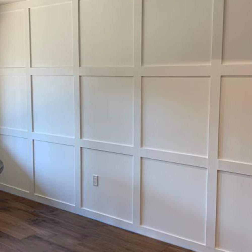 Unbranded 1 in. x 4 in. x 12 ft. Primed MDF E2E Board (4)
