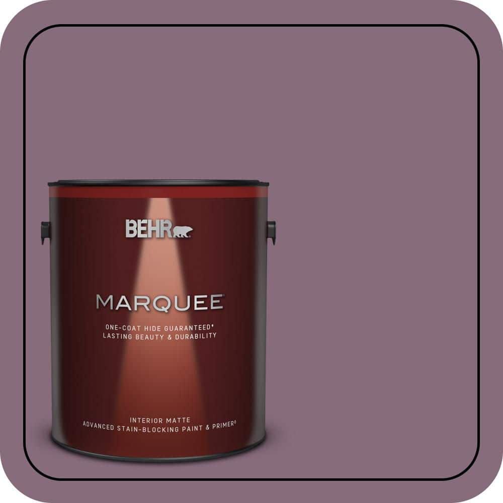 BEHR MARQUEE 1 gal. #S110-6 Plum Royale One-Coat Hide Matte Interior Paint & Primer