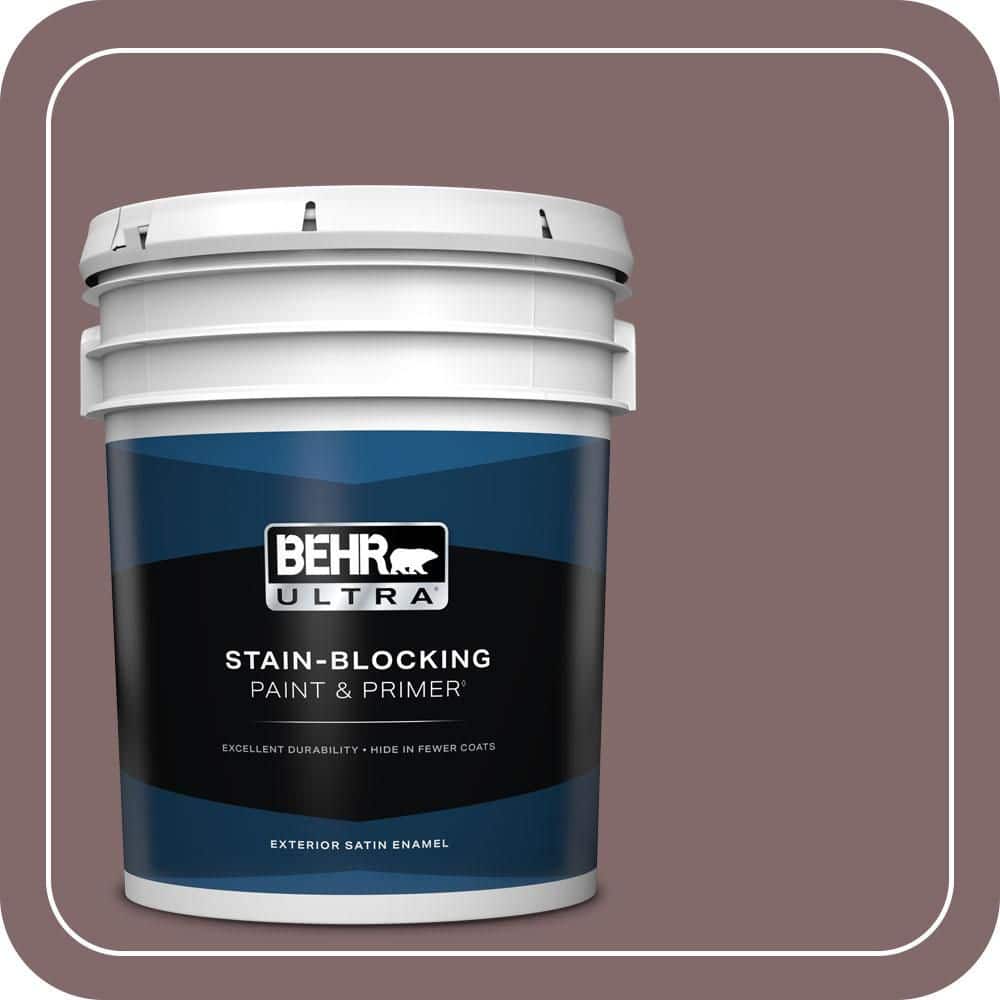BEHR ULTRA 5 gal. #N120-6 Raisin in the Sun Satin Enamel Exterior Paint & Primer