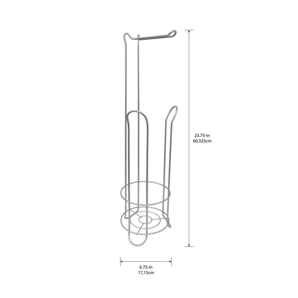 Glacier Bay Freestanding Toilet Paper Holder and Reserve in Satin Nickel (4)