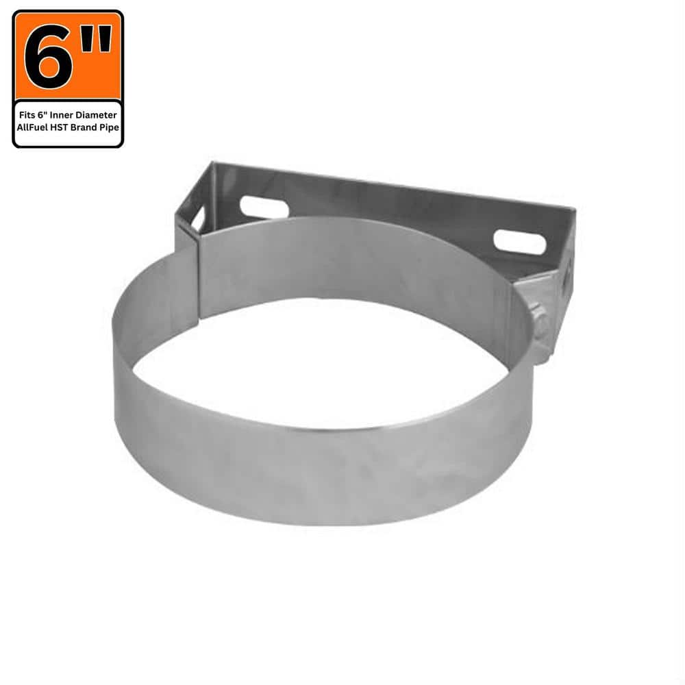 ALLFUEL HST Wall Bracket for 6 in. Double Wall Chimney Pipe (1)