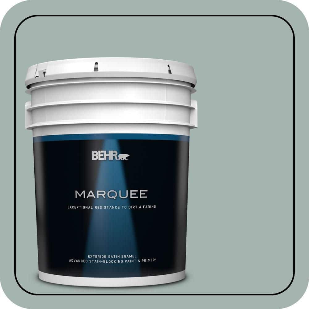 BEHR MARQUEE 5 gal. #PPU12-09 Frozen Pond Satin Enamel Exterior Paint & Primer