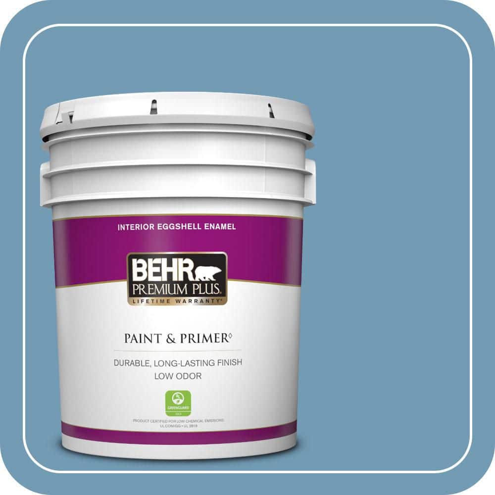 BEHR PREMIUM PLUS #560D-5 Ocean View Enamel Interior Stain-Blocking Paint & Primer