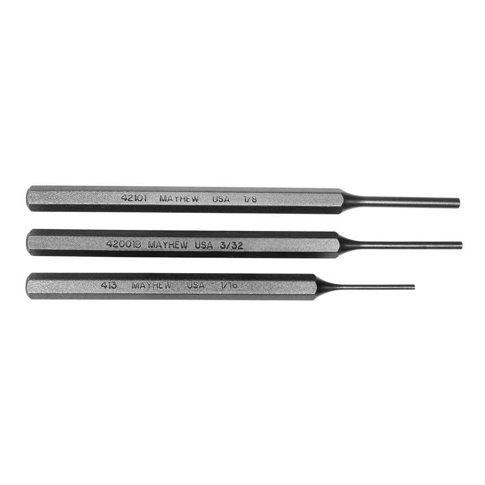 Mayhew Short Pin Punch Set (3-Piece)