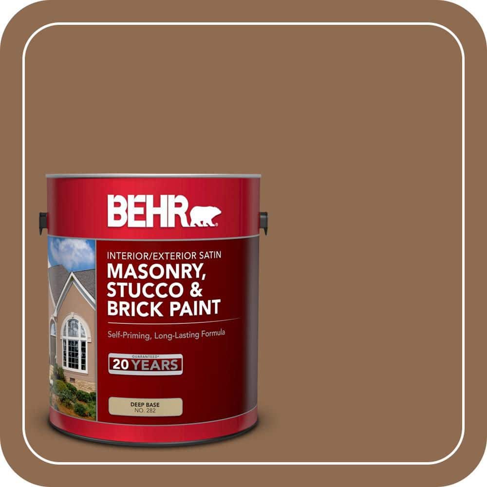 BEHR 1 gal. #N250-6 Split Rail Satin Interior/Exterior Masonry, Stucco and Brick Paint
