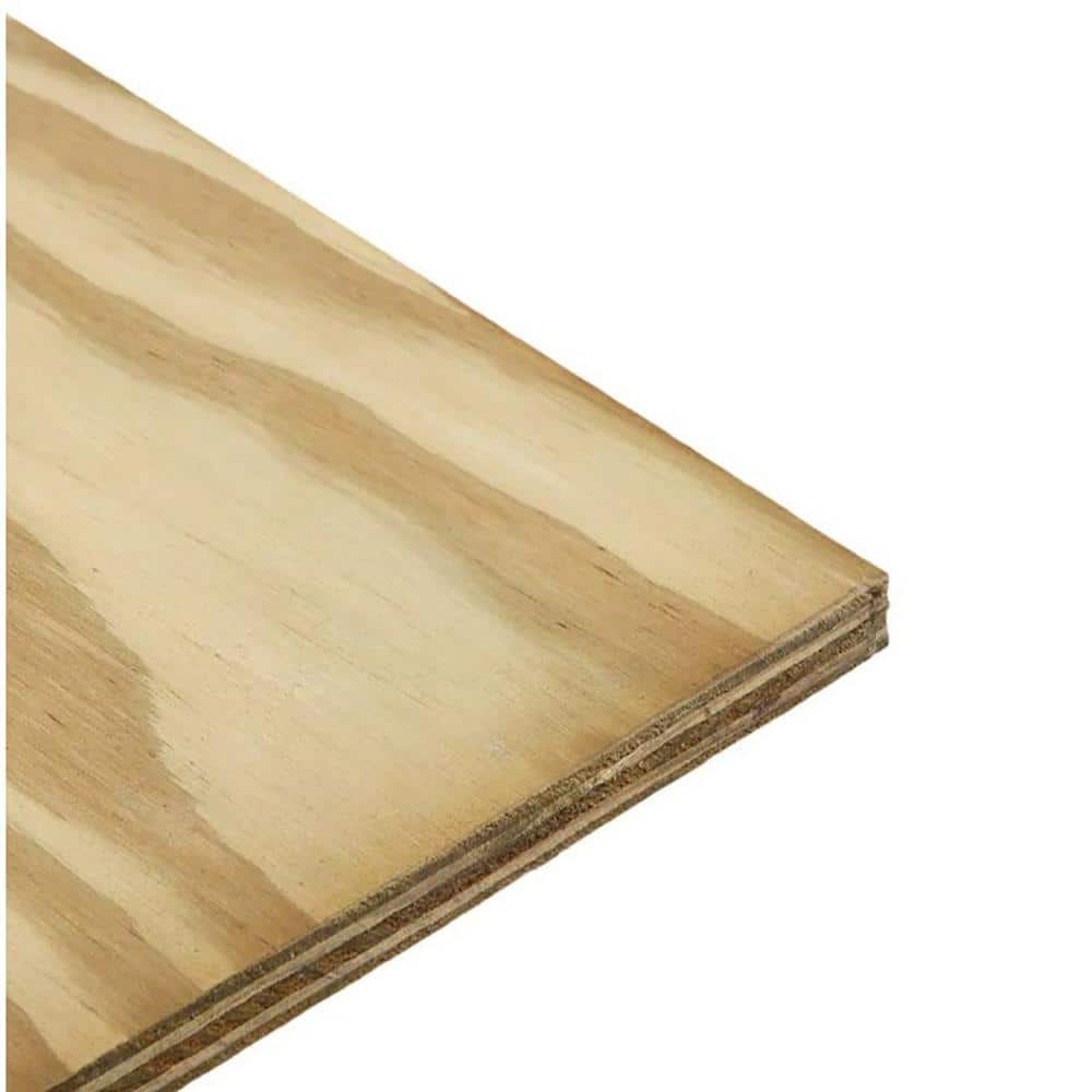 Unbranded Pressure-Treated Rated Sheathing Plywood (Common: 15/32 in. x 4 ft. x 8 ft., Actual: 0.451 in. x 48 in. x 96 in.) (3)