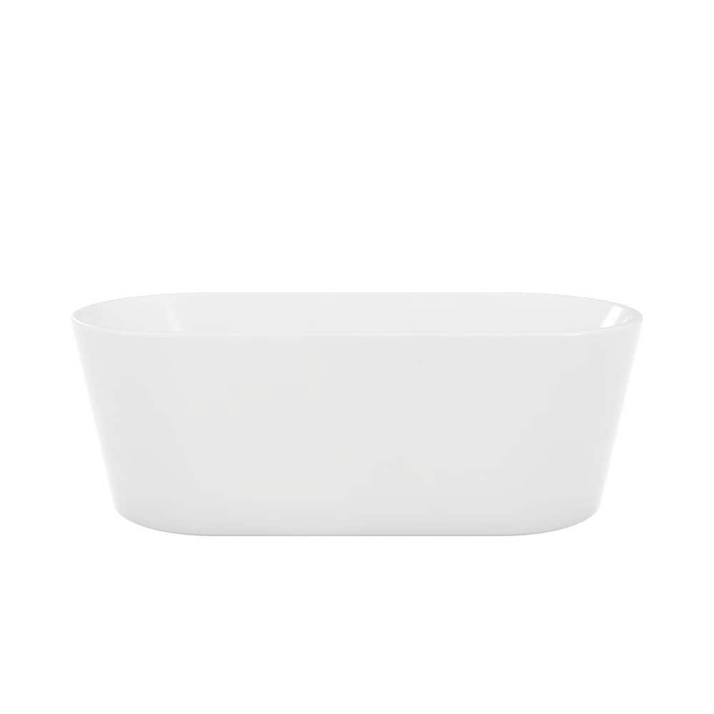 DreamLine Aqua 66.5 in. L x 29 in. W Acrylic Double Ended Freestanding Soaking Bathtub with Reversible Drain in Oil Rubbed Bronze (2)