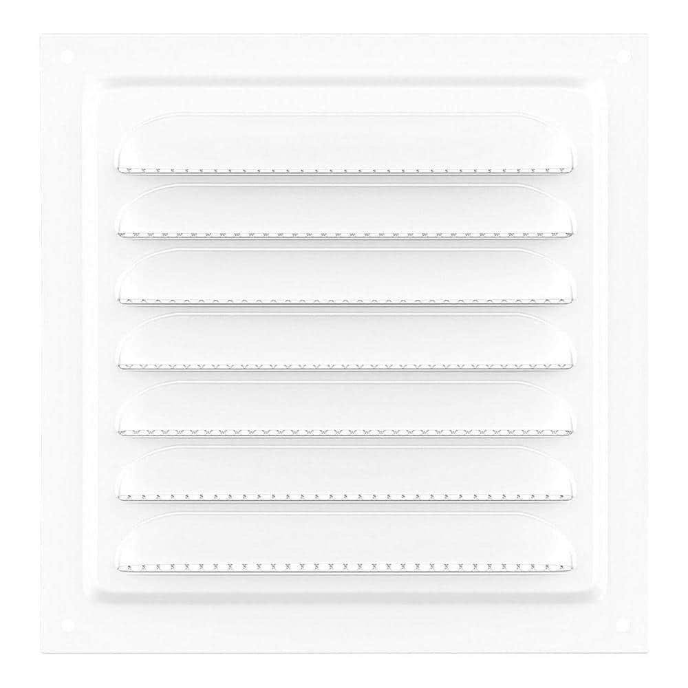 KIWDZFU 6 x 6 White Louvered Gable Vent Stainless Steel Anti-Mosquito Net Attic Ventilation Cover for Small Spaces (1)