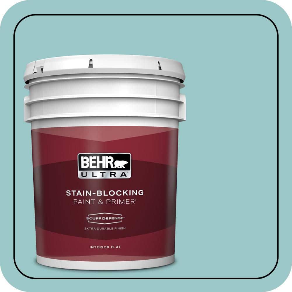 BEHR ULTRA 5 gal. #MQ6-08 Aquifer Extra Durable Flat Interior Paint & Primer