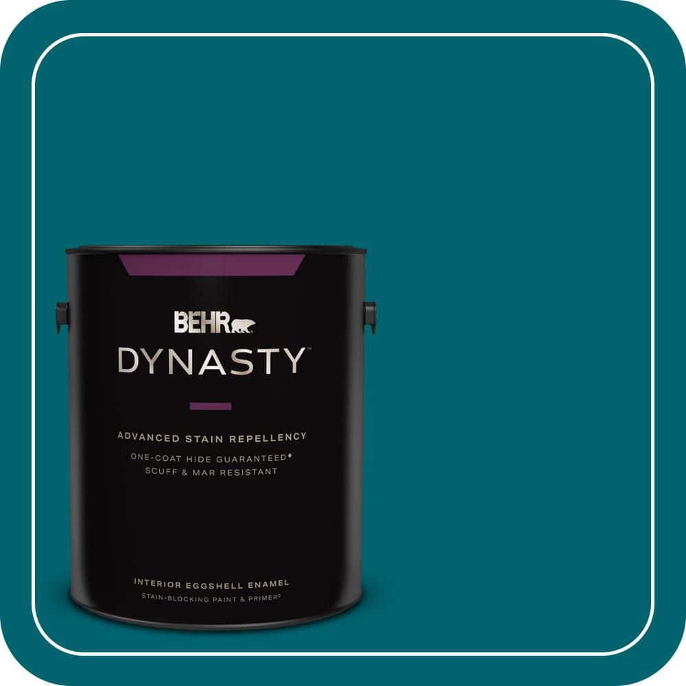 BEHR DYNASTY 1 gal. #S-H-520 Peacock Tail Eggshell Enamel Interior Stain-Blocking Paint & Primer