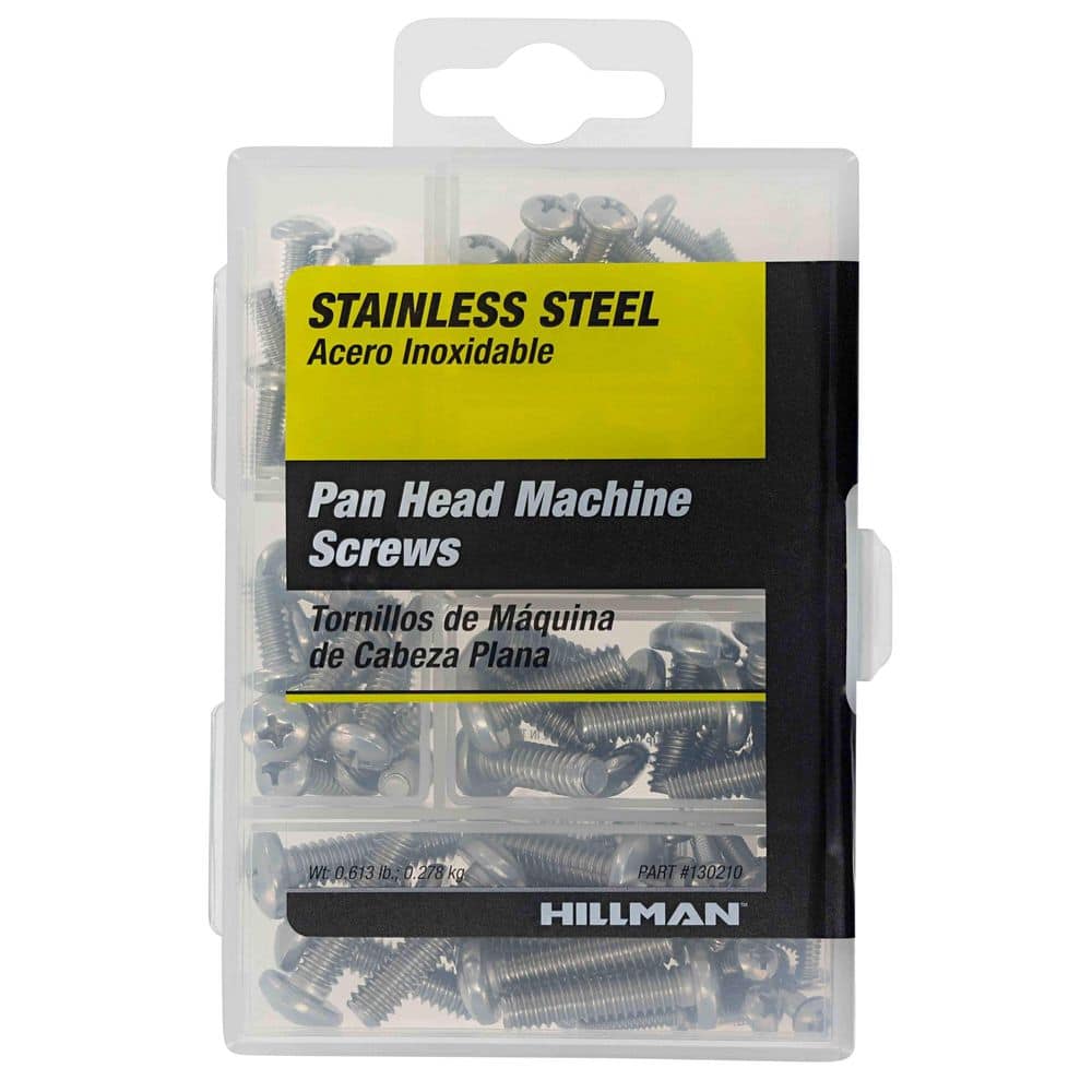 Hillman Stainless Steel Pan Head Phillips Machine Screw Assorted Kit (98-Pack) (1)