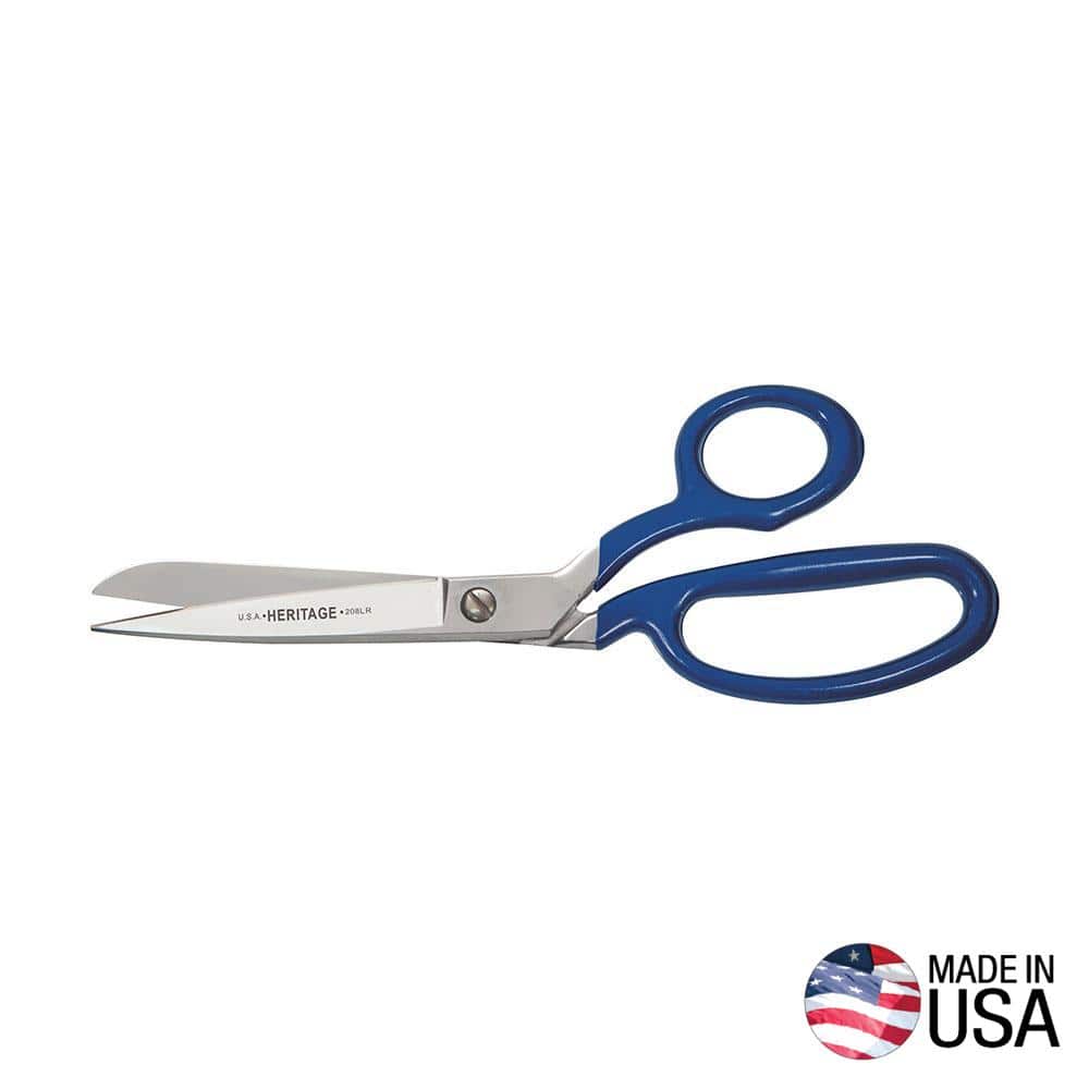 Klein Tools Bent Trimmer w/Large Ring, Blue Coating, 8-Inch (1)