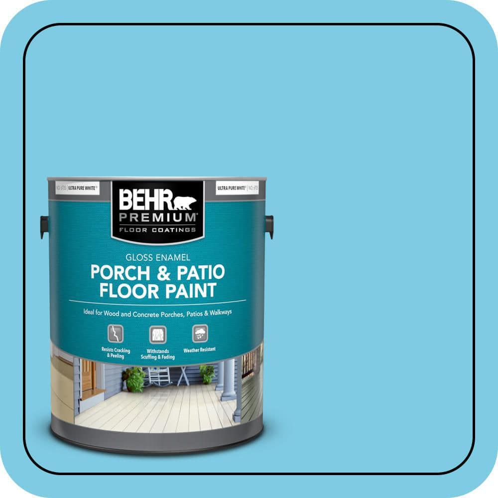 BEHR PREMIUM 1 gal. #P490-3 Big Chill Gloss Enamel Interior/Exterior Porch and Patio Floor Paint