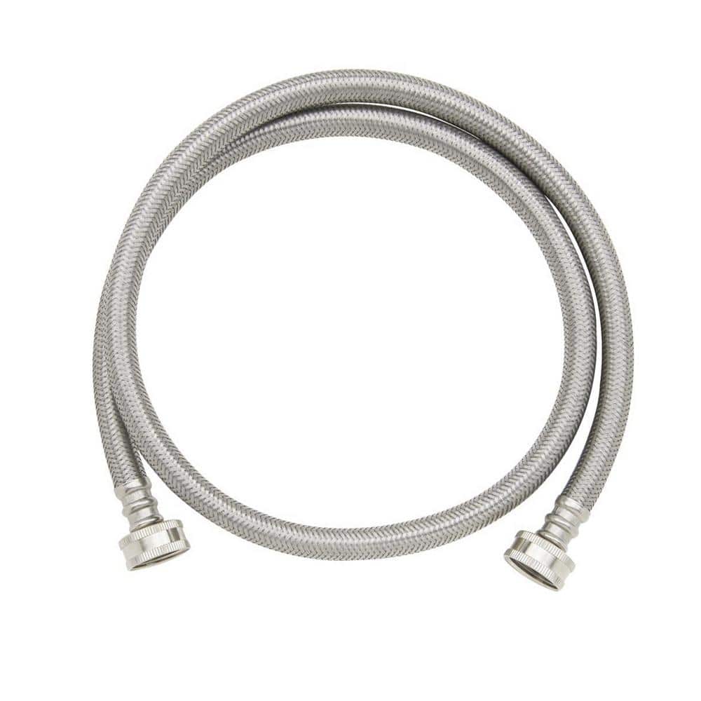 Plumbshop 3/4 in. Female Hose Thread x 3/4 in. Female Hose Thread x 48 in. Braided Stainless Steel Washing Machine Connector