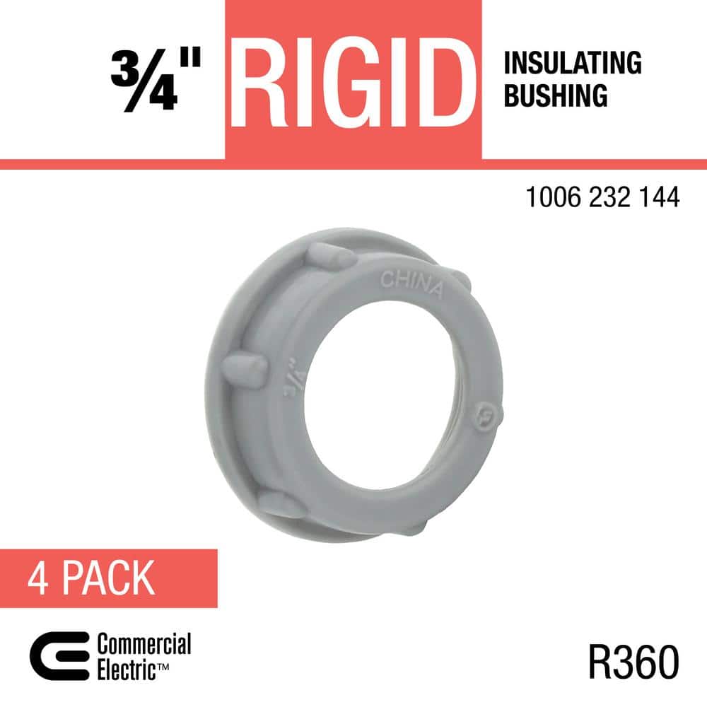 Commercial Electric 3/4 in. Rigid Metal Conduit (RMC) Plastic Insulating Bushing (4-Pack) (2)