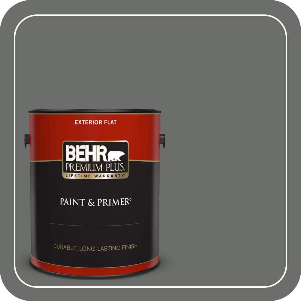 BEHR PREMIUM PLUS 1 gal. #PPU25-03 Shadows Flat Exterior Paint & Primer