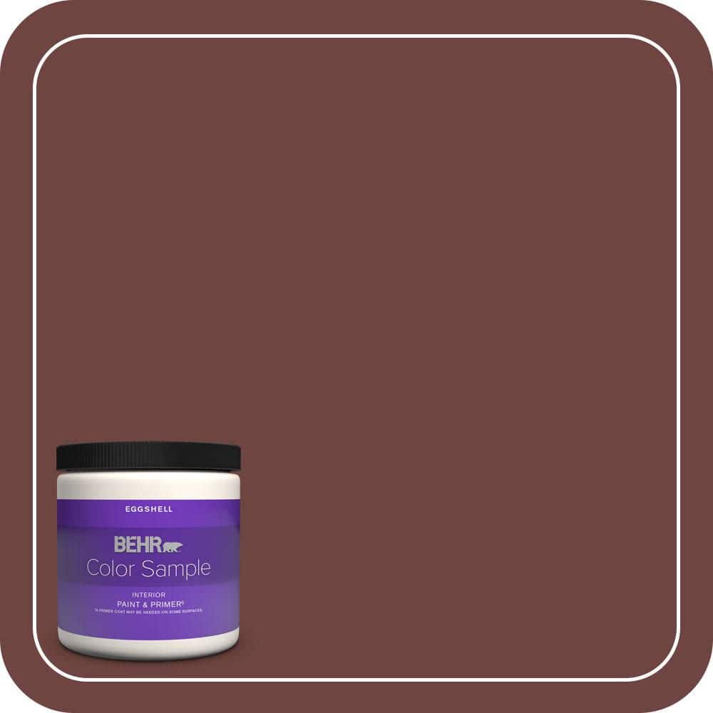 BEHR PREMIUM PLUS 8 oz. #S-G-710 Hawaiian Cinder Eggshell Enamel Interior Paint & Primer Color Sample (1)