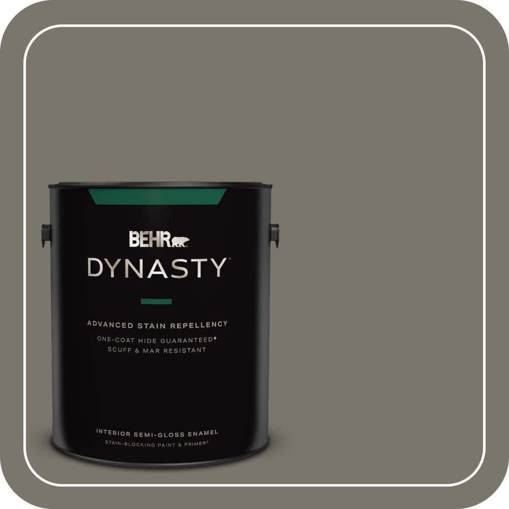 BEHR DYNASTY 1 gal. #PPU24-06 Slippery Shale Semi-Gloss Enamel Interior Stain-Blocking Paint & Primer
