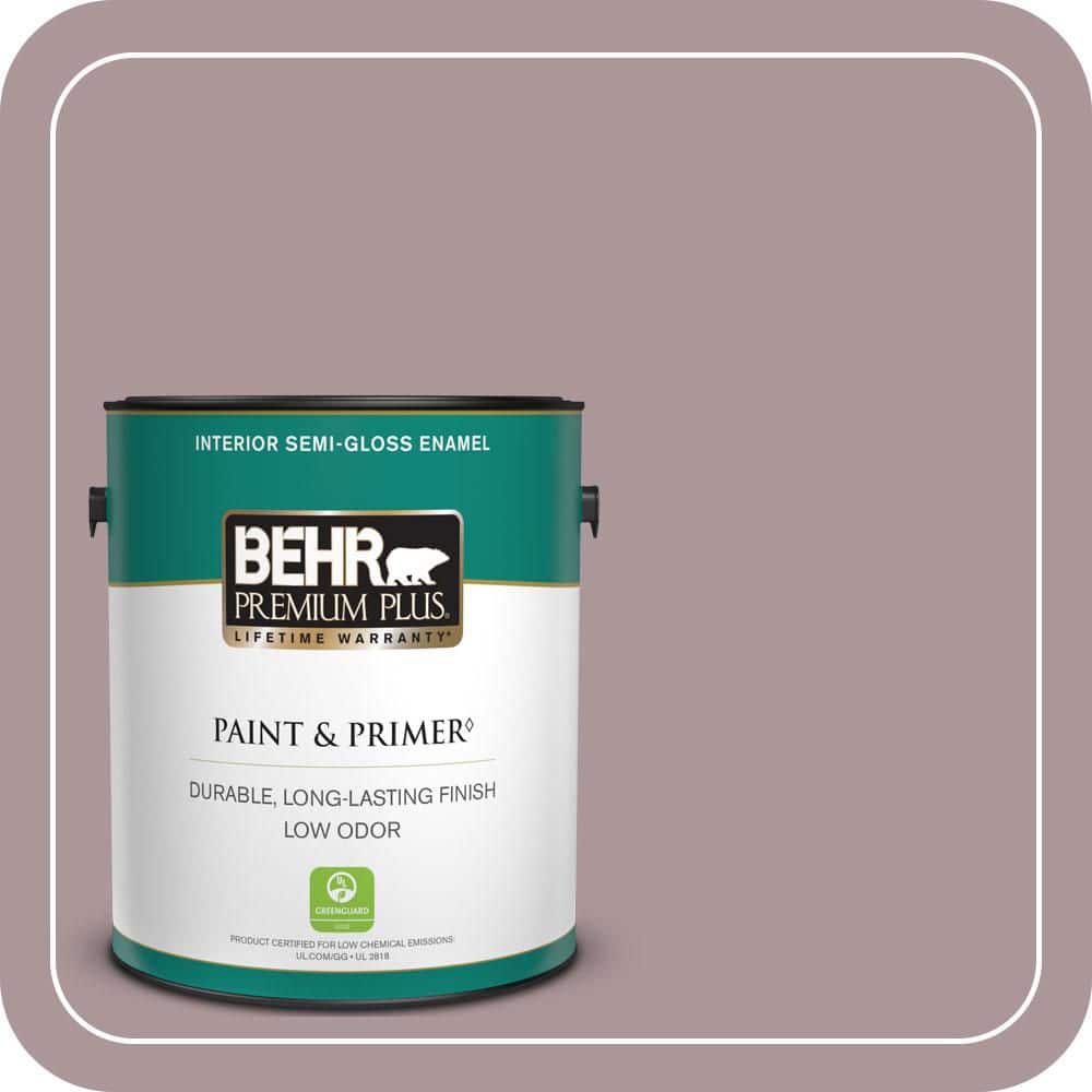 BEHR PREMIUM PLUS 1 gal. #ICC-64 Heirloom Quilt Semi-Gloss Enamel Low Odor Interior Paint & Primer