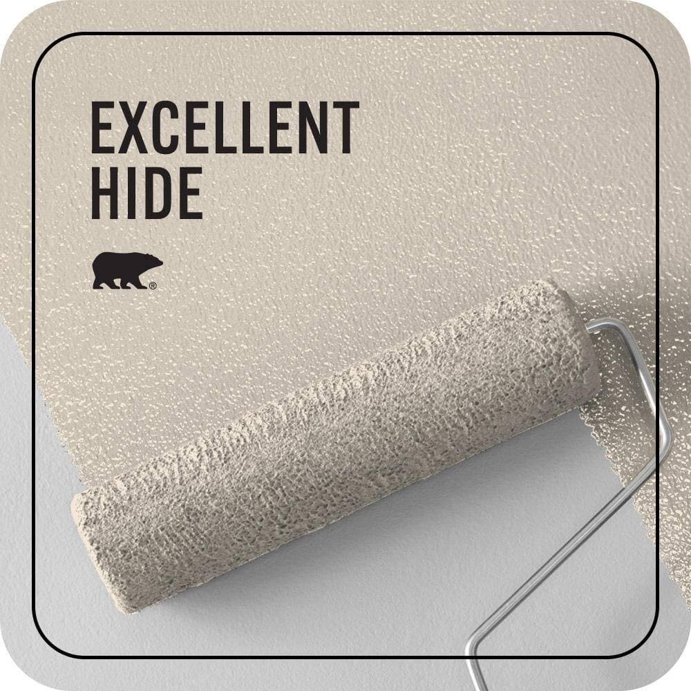 BEHR PREMIUM PLUS 1 gal. #S290-1 Vanilla Paste Ceiling Flat Interior Paint & Primer (2)