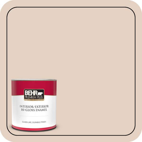 BEHR PREMIUM PLUS 1 qt. #S220-1 Autumn Blush Hi-Gloss Enamel Interior/Exterior Paint & Primer (2)