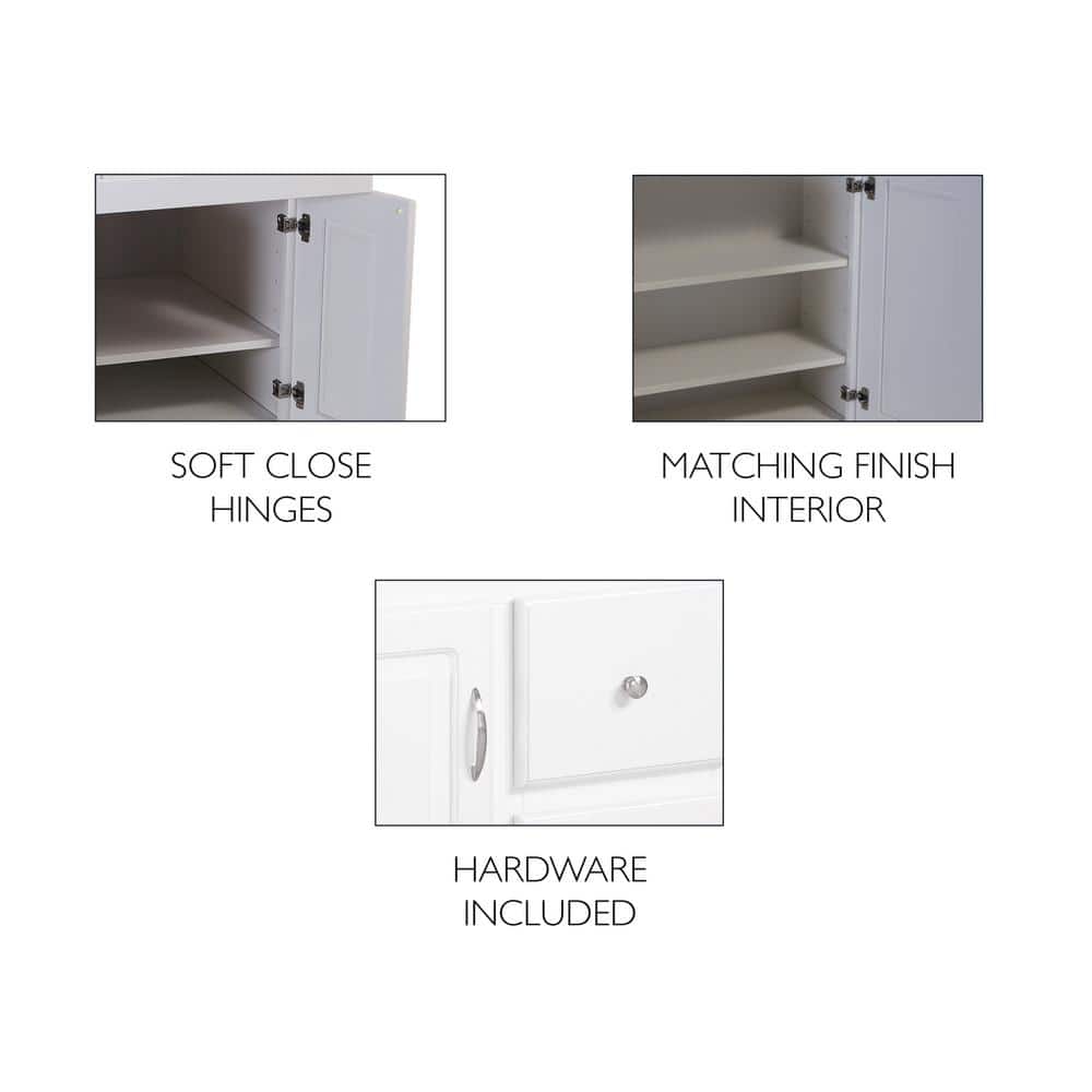Design House Brookings Solid Wood W 18 in. D 2 Door Shaker Style Bath Vanity Cabinet Only (4)