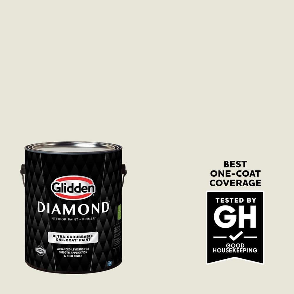 Glidden Diamond 1 gal. PPG1111-1 Prairie Winds Satin Interior Paint with Primer