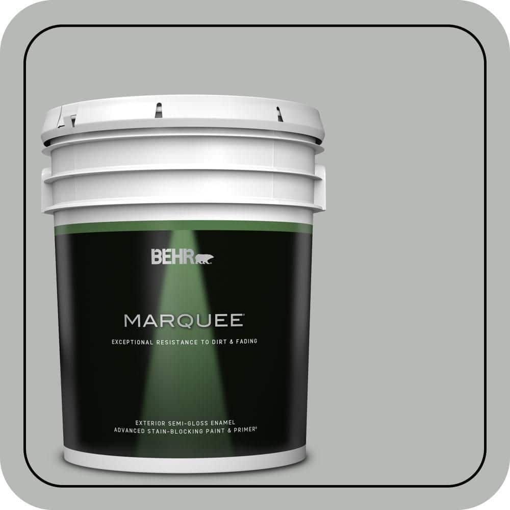 BEHR MARQUEE 5 gal. #N460-3 Lunar Surface Semi-Gloss Enamel Exterior Paint & Primer