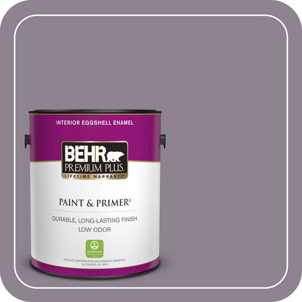 BEHR PREMIUM PLUS 1 gal. #670F-5 Gothic Amethyst Eggshell Enamel Low Odor Interior Paint & Primer (1)