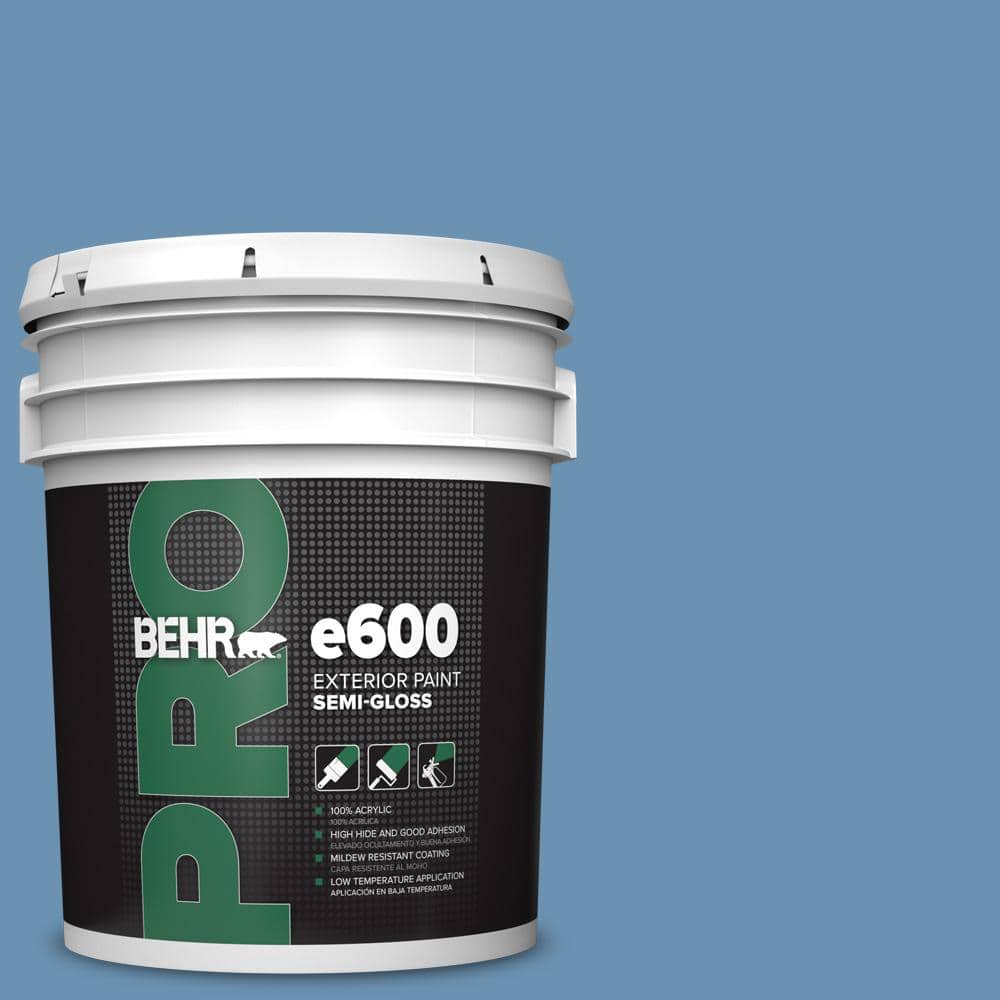 BEHR PRO 5 gal. #M510-4 Brittany Blue Semi-Gloss Exterior Paint