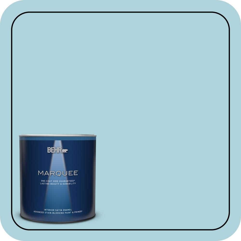 BEHR MARQUEE 1 qt. #MQ4-55 Balboa One-Coat Hide Satin Enamel Interior Paint & Primer