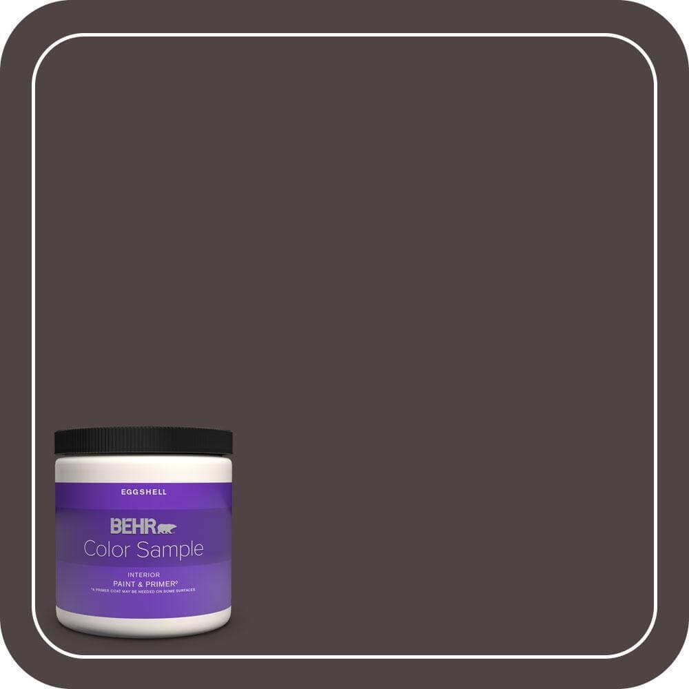 BEHR PREMIUM PLUS 8 oz. #N110-7 Black Garnet Eggshell Enamel Interior Paint & Primer Color Sample