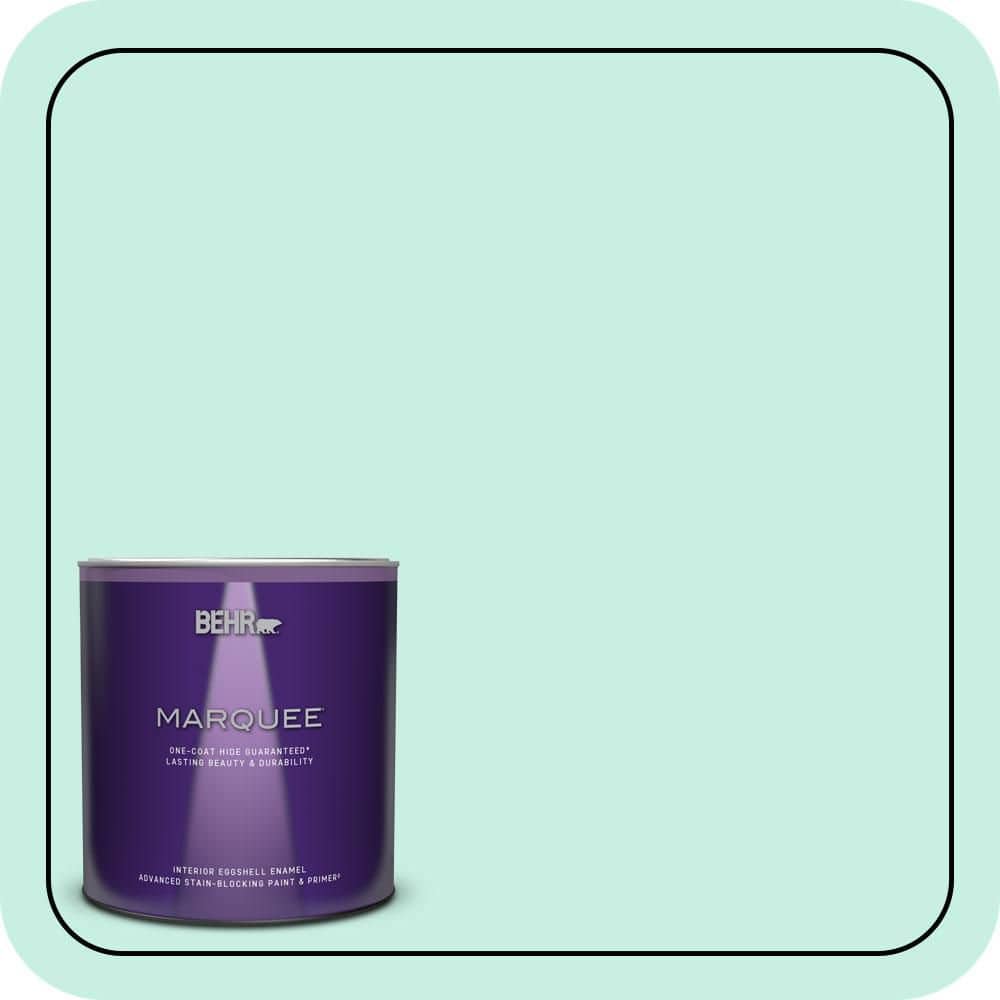 BEHR MARQUEE 1 qt. #P430-1 Summer House Eggshell Enamel Interior Paint & Primer