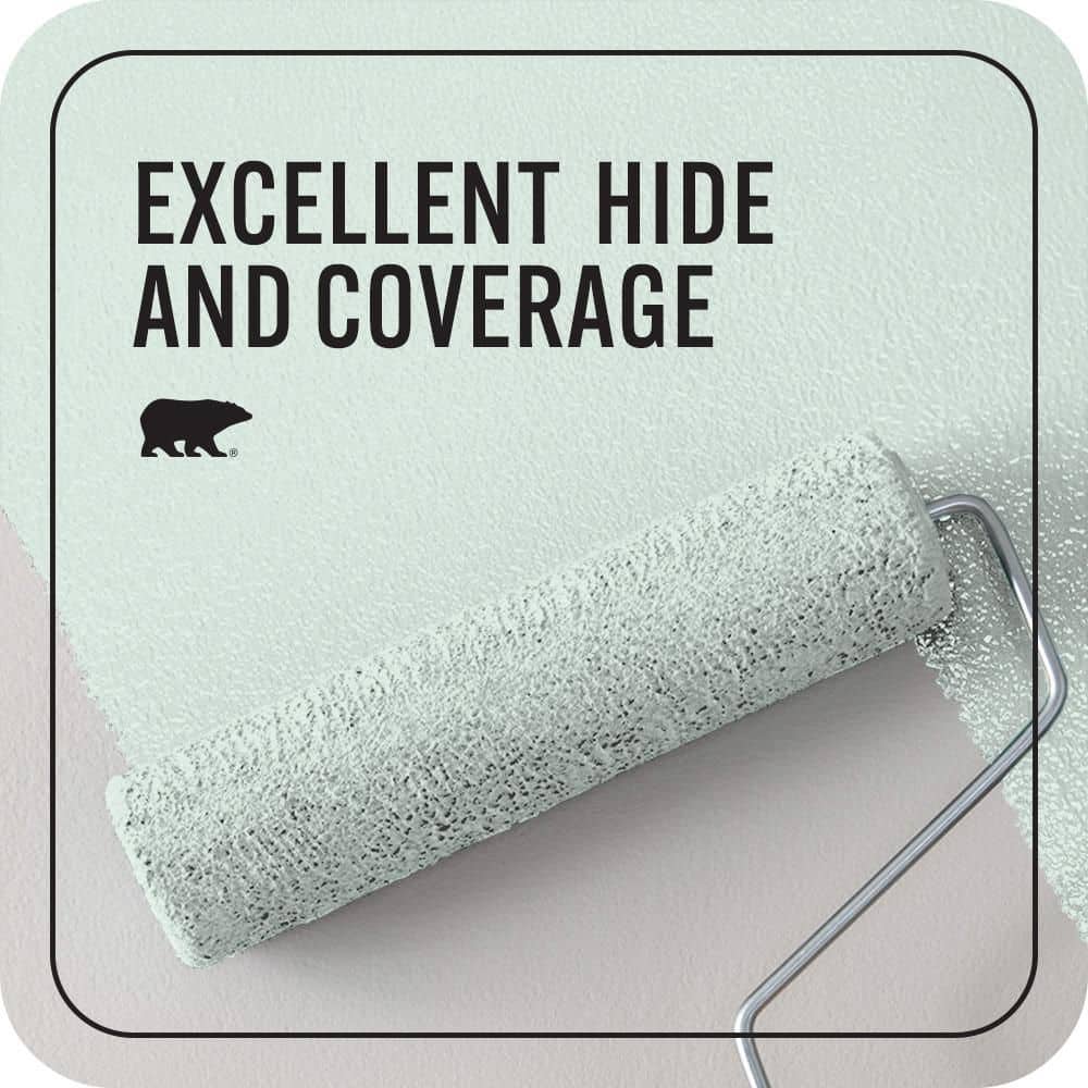 BEHR PREMIUM PLUS #M430-1 Snowbound Flat Interior/Exterior Paint & Primer Color Sample (4)