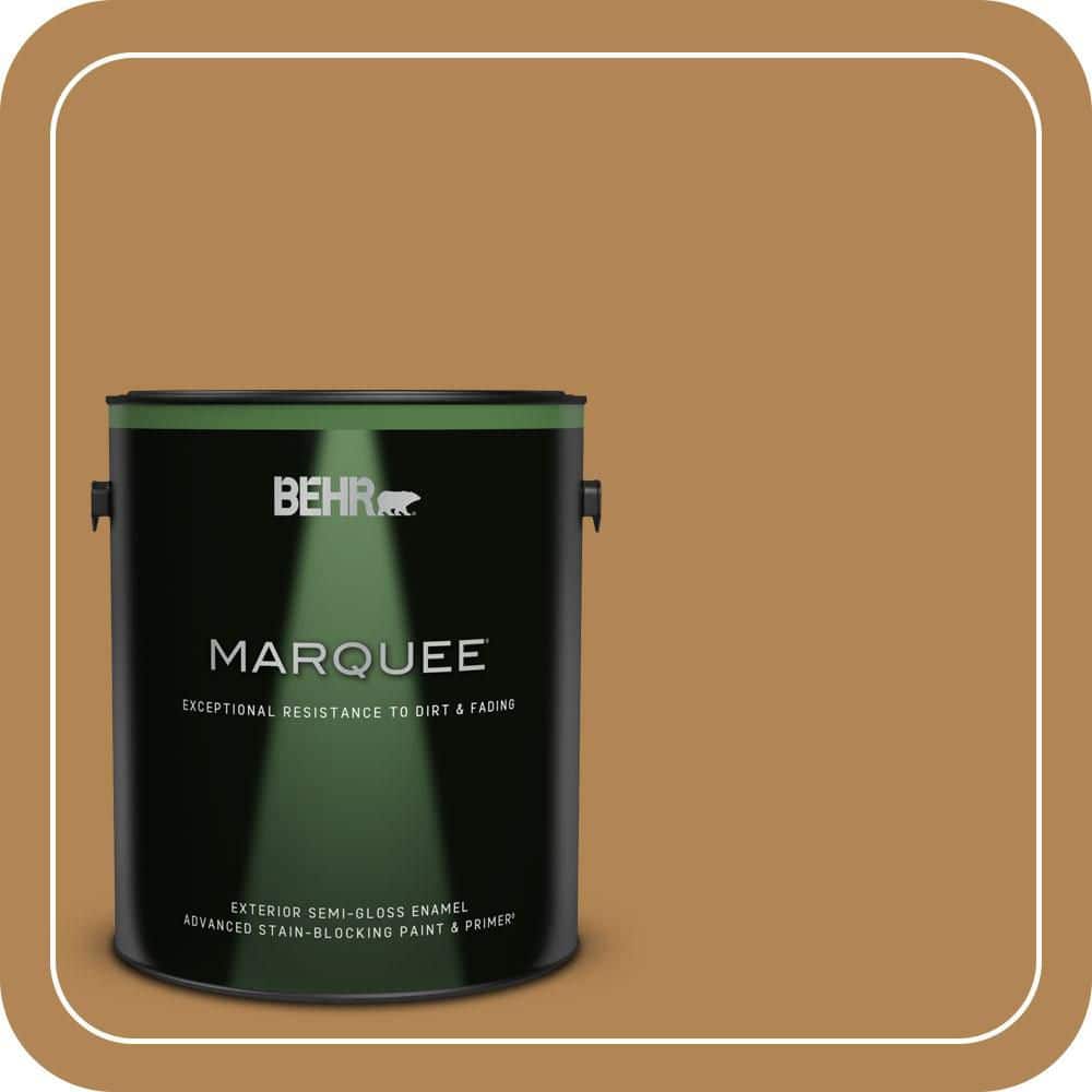 BEHR MARQUEE 1 gal. #S290-6 Golden Rice Semi-Gloss Enamel Exterior Paint & Primer
