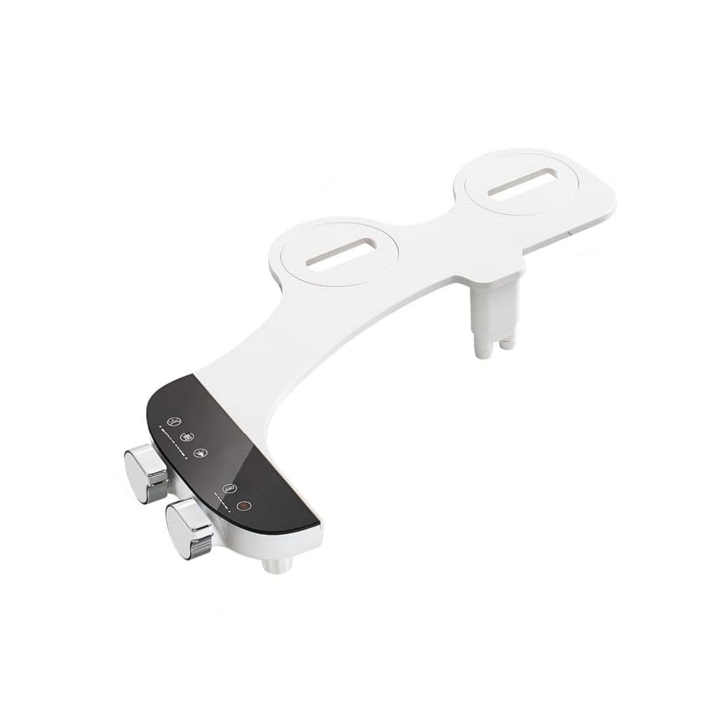 Anqtovp Non-Electric Bidet Attachment for Toilet Seat with Dual Retractable Nozzle, Adjustable Hot and Cold Water (1)