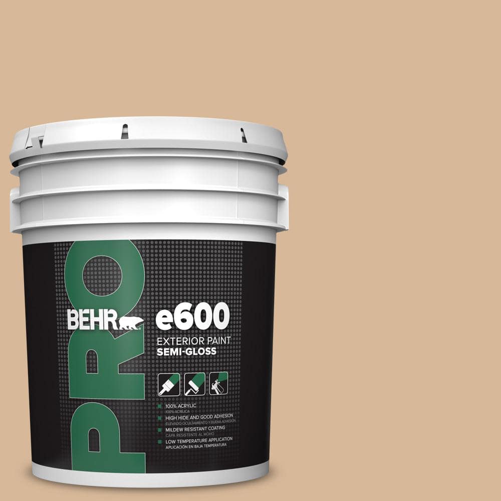 BEHR PRO 5 gal. #S260-3 Dusty Gold Semi-Gloss Exterior Paint