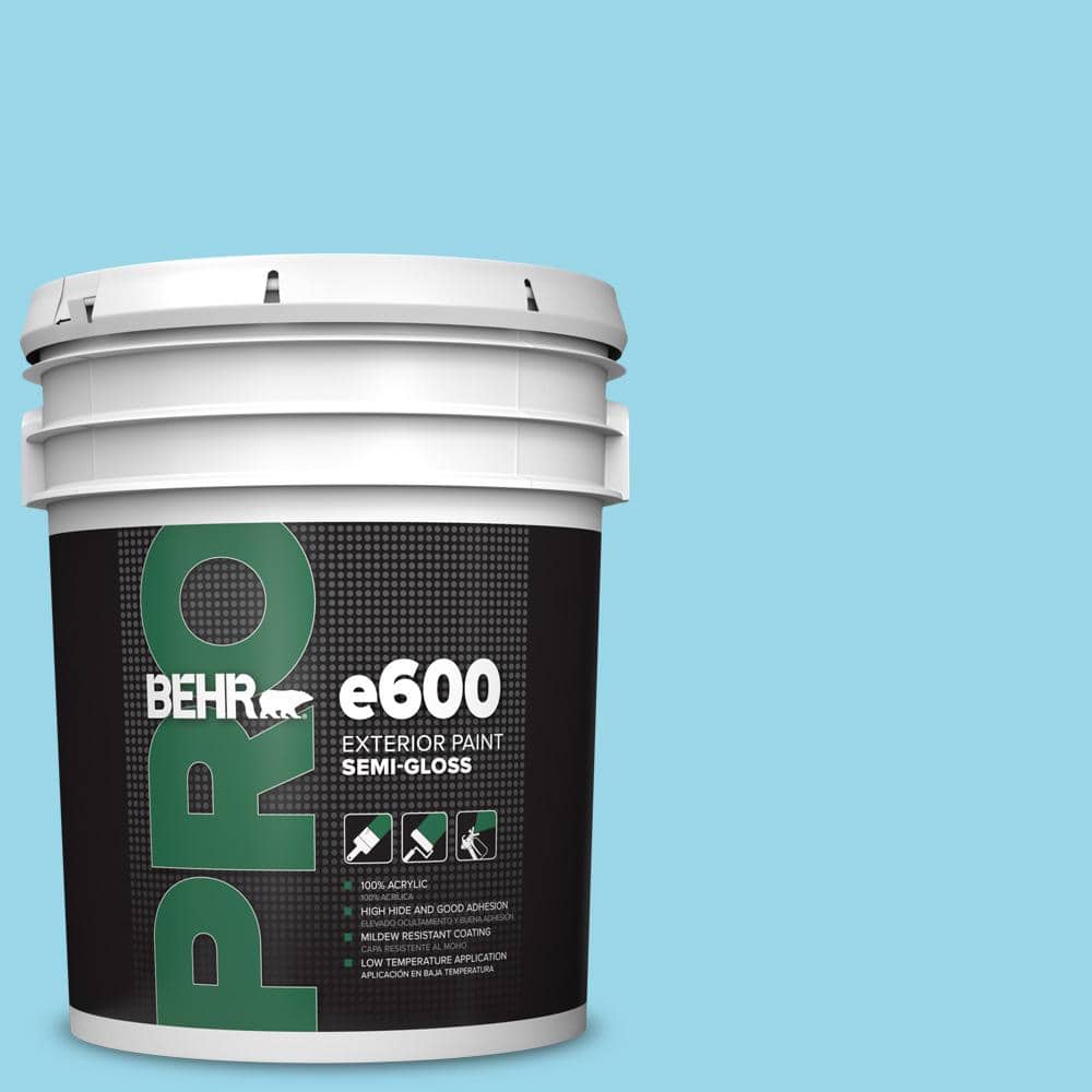 BEHR PRO 5 gal. #P490-2 Blue Sarong Semi-Gloss Exterior Paint