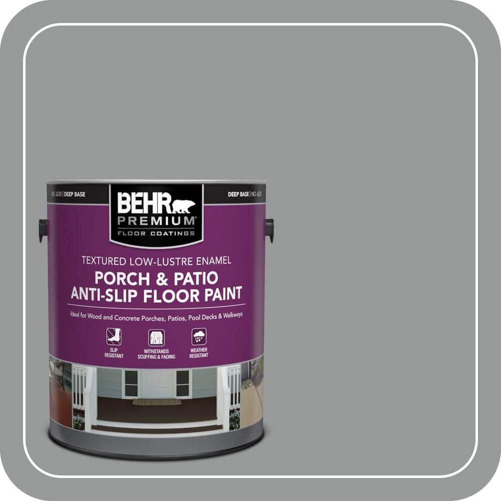 BEHR PREMIUM 1 gal. #MS-82 Cobblestone Grey Textured Low-Lustre Enamel Interior/Exterior Porch and Patio Anti-Slip Floor Paint (1)