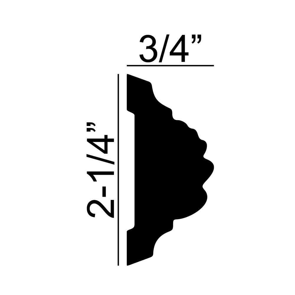 American Pro Decor 2-1/4 in. x 3/4 in. x 94-1/2 in. Leaf Polyurethane Panel Moulding Pro Pack 63 LF (8-Pack) (3)