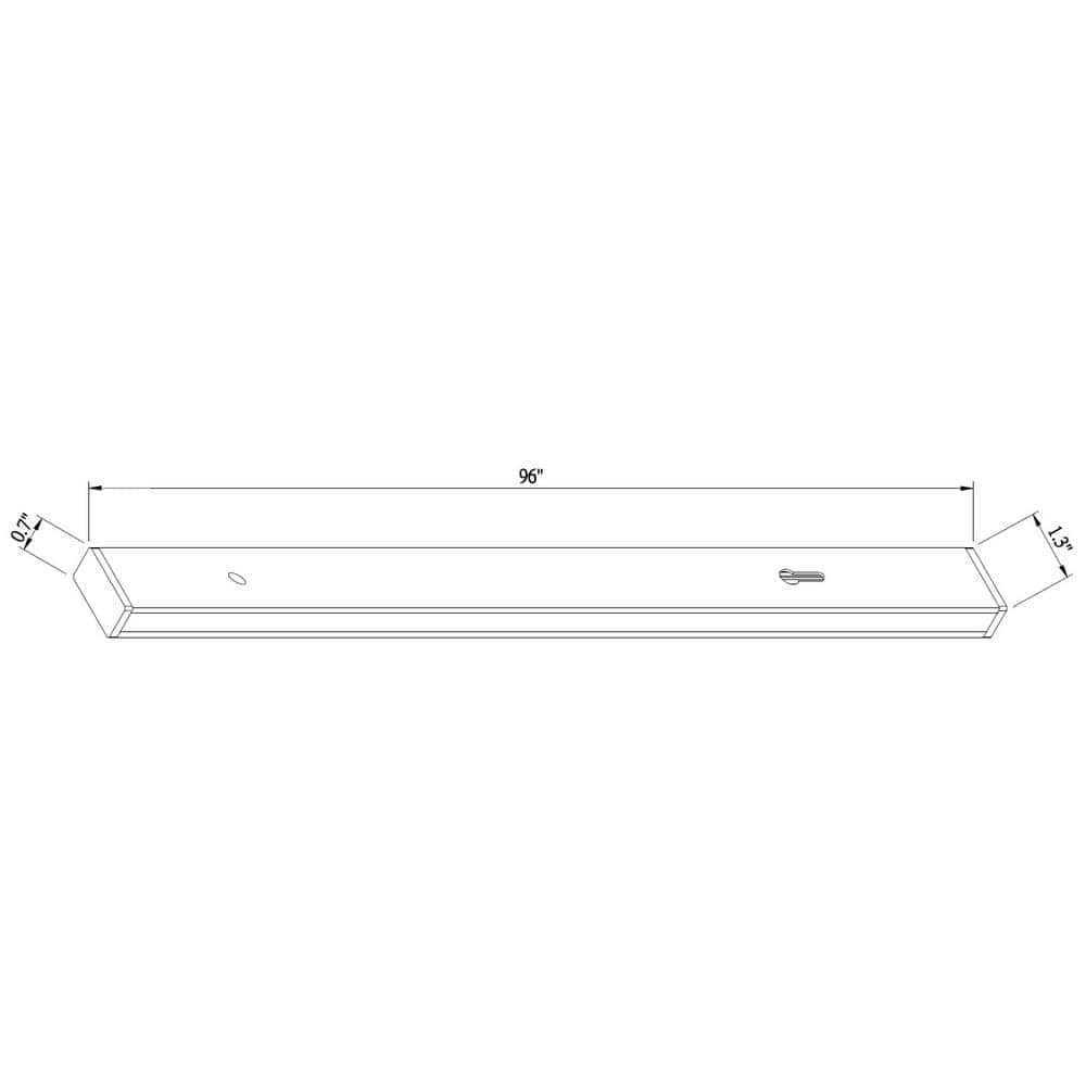 Hampton Bay 8 ft. 2400-Watt Black Linear Track Lighting Rail Section (4)