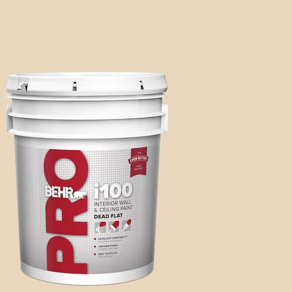 BEHR PRO 5 gal. #N280-2 Writers Parchment Dead Flat Interior Paint (2)