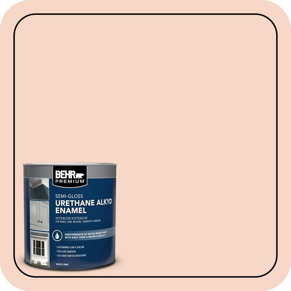 BEHR PREMIUM 1 qt. #M180-2 Resort Sunrise Semi-Gloss Enamel Urethane Alkyd Interior/Exterior Paint (1)
