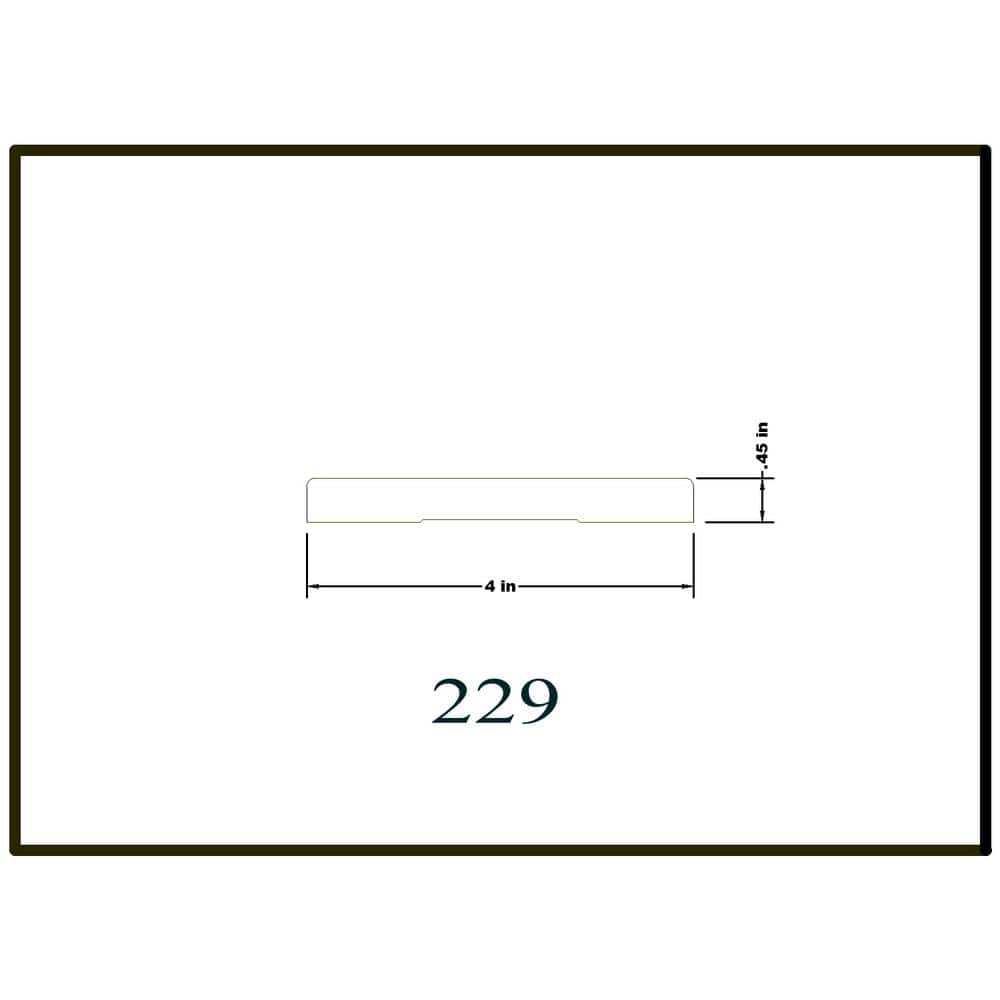 HOUSE OF FARA 29/64 in. x 4 in. x 86 in. Hardwood Mullion Casing Wood Molding (2)