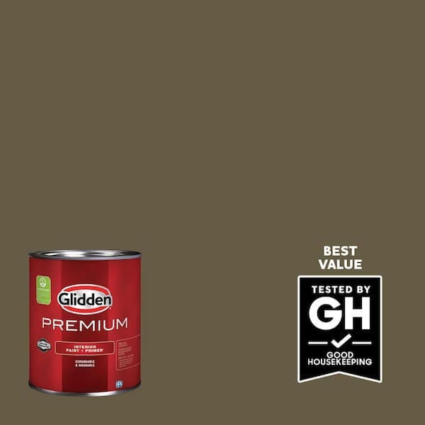 Glidden Premium 1 qt. PPG1102-7 Pine Cone Satin Interior Latex Paint (2)