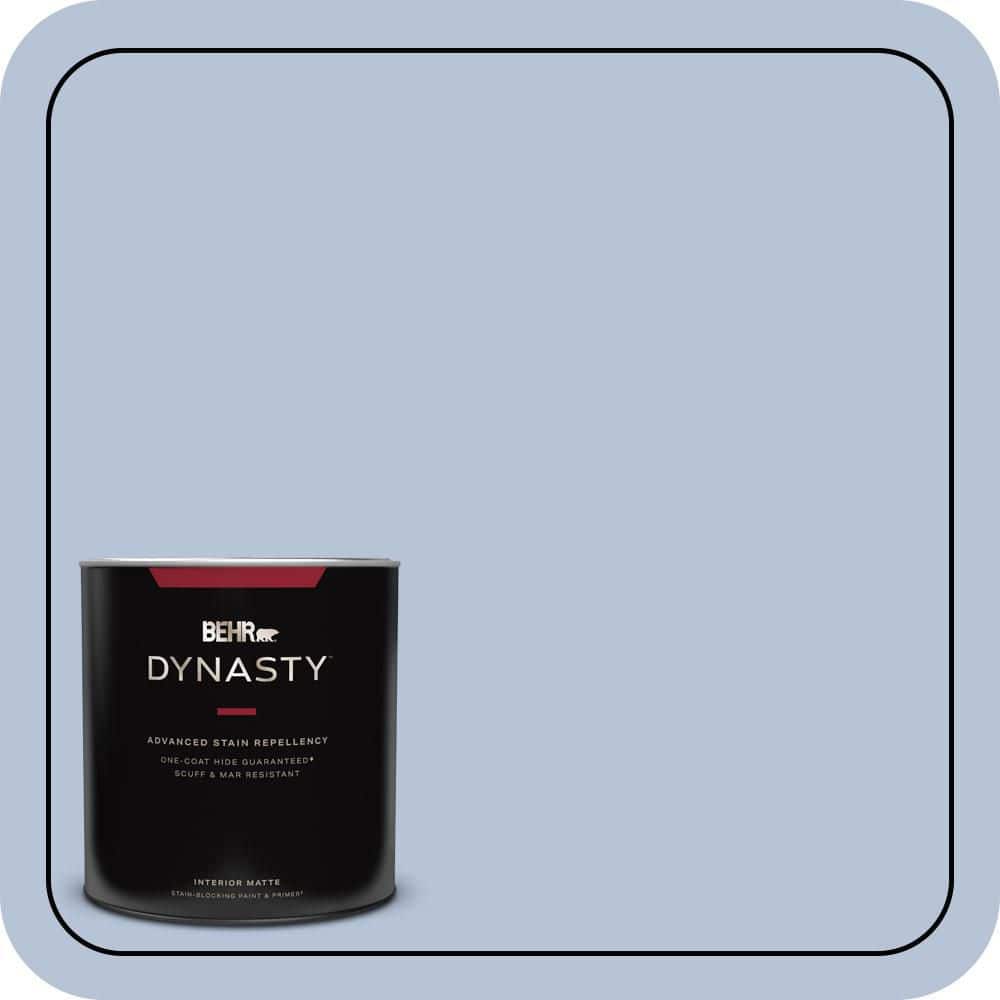 BEHR DYNASTY 1 qt. #610C-3 Virginia Blue Matte Interior Stain-Blocking Paint & Primer